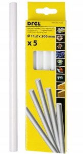 Hot glue sticks 11.2 mm x 200 mm, white, 5 pcs. 1