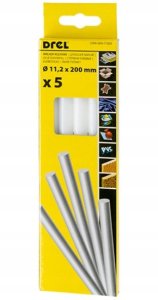 Hot glue sticks 11.2 mm x 200 mm, white, 5 pcs. 2