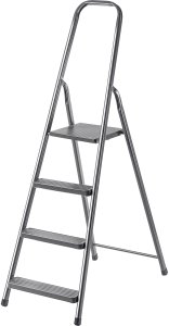 Drabina Stalowa 4 Stopniowa Domowa Drabinka Składana Stopnie Solidna 125kg 12