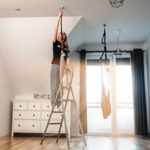 Drabina Stalowa 4 Stopniowa Domowa Drabinka Składana Stopnie Solidna 125kg 5