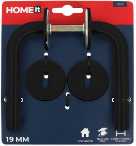 Home>it® dørgreb med L-greb 19 mm.  matsort 1