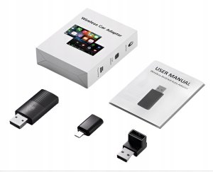 Bezprzewodowy Adapter Mini USB 2w1 TB NANO do Apple CarPlay / Android Auto 4