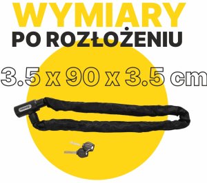 Łańcuch zapięcie rowerowe 6x900mm XRIDER XR00LC01 12