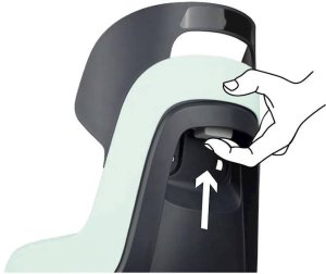 Bobike Maxi GO RS - bicycle seat mounted on a luggage rack with adjustable back Lemon Sorbet 5