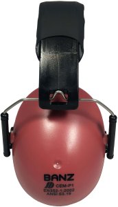 Słuchawki ochronne nauszniki wygłuszające dzieci czerwony 3lata+ BANZ 2