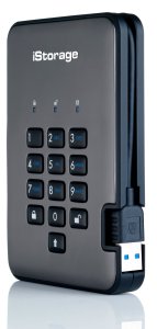 Dysk zewnętrzny HDD iStorage iStorage diskAshur PRO2 zewnętrzny dysk twarde 5 TB USB Typu-A 3.2 Gen 1 (3.1 Gen 1) Czarny 3