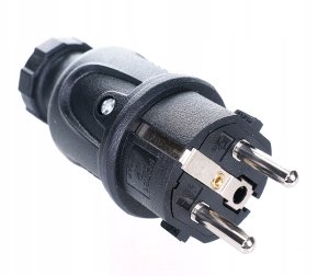 Wtyczka prosta WG-02 IP44 16A 250V Rum-Lux czarna 1