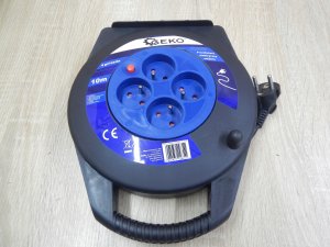 Przedłużacz elektryczny zwijany 4 gniazda 10m (10) 8