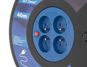 Przedłużacz elektryczny bębnowy 3x1.5mm2 40m (1) 3
