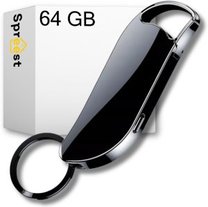 DYKTAFON SZPIEGOWSKI MINI CYFROWY PODSŁUCH MAŁY PENDRIVE 64GB BRELOK KLIPS 1