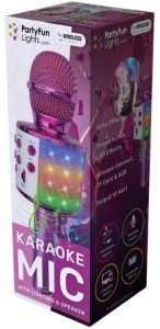 Karaoke mikrofon med højttaler - Pink 2