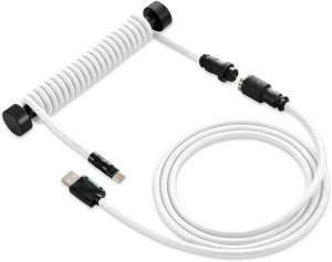 Sharkoon SGK50 Aviator Kabel Black/White (wei/schwarz. 1.85 Meter. Spiralkabel fr SKILLER SGK50 S4) 1