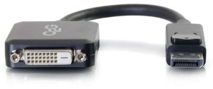 C2G 8in DisplayPort to DVI-D Adapter - DP to DVI D Adapter - Black - M/F - Videoadapter - DisplayPort (M) zu DVI-D (W) - Schwarz 3