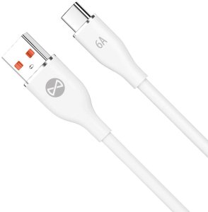 Forever kabel USB - USB-C 1,0 m 6A biały 2