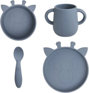 Silicone Food Set 4-Piece Lykke Giraffe - Bearing Sea 1