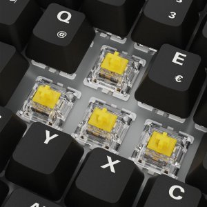 Sharkoon SKILLER SGK50 S3 PBT (schwarz. DE-Layout. Gateron G Pro 3.0 Yellow) 2