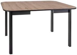 STÓŁ DANTE II DĄB ARTISAN / CZARNY MAT 90(130)x90 1