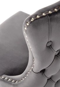 Krzesło tapicerowane ALDA szare HALMAR 13