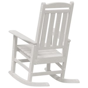 vidaXL Krzesełka bujane 2 sztuki Białe 70x92x107.5 cm HDPE, Krzesełko bujane Białe 70x92x108 cm HDPE 4