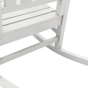 vidaXL Krzesełka bujane 2 sztuki Białe 70x92x107.5 cm HDPE, Krzesełko bujane Białe 70x92x108 cm HDPE 5