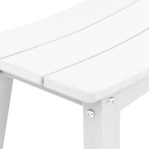 vidaXL Zestaw barowy 3 szt. Biały HDPE, Stół barowy Biały 55x55x107 cm HDPE, Stołki barowe 2 szt. Białe HDPE (3335801) 7