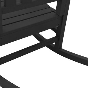vidaXL Fotele bujane 2 szt. Czarny 70x92x107,5 cm HDPE, Fotel bujany Czarny 70x92x108 cm HDPE 7