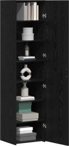 vidaXL Szafka Czarny Dąb 45x42.5x185 cm Materiał drewnopochodny 2