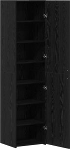 vidaXL Szafka Czarny Dąb 45x42.5x185 cm Materiał drewnopochodny 4