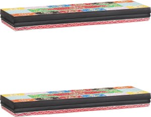 vidaXL Półki 2 sztuki 60x20x6 cm z solidnego drewna mango 2