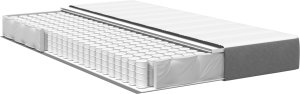 vidaXL Materac kieszeniowy Jasnoszary Średni 120x200x20 cm Tkanina 2