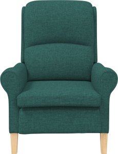 vidaXL Nowoczesny Fotel Ciemnozielony Tkanina, Drewno Standard 3