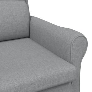 vidaXL Nowoczesny fotel Jasnoszary Tapicerka z poliestru, drewno Średni 4