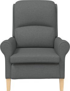 vidaXL Nowoczesny Fotel Ciemnoszary Tkanina, Drewno Średni Wytrzymały 3