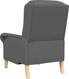 vidaXL Nowoczesny Fotel Ciemnoszary Tkanina, Drewno Średni Wytrzymały 5