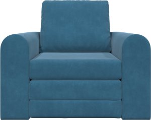 vidaXL Sofa Łóżko 2-w-1 Niebieska 98x71x83 cm Aksamit 2