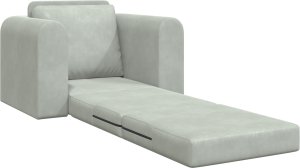 vidaXL Sofa łóżko 2 w 1 jasnoszara 98x71x83 cm 4