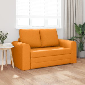 vidaXL Sofa łóżko 2-w-1 Ciemnożółta 148x71x83 cm Tkanina 2