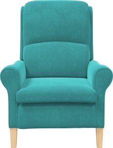 vidaXL Turkusowy Fotel Turkusowy Tkanina Standard Ergonomiczny 4