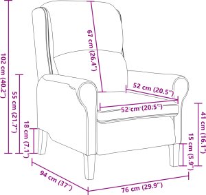 vidaXL Turkusowy Fotel Turkusowy Tkanina Standard Ergonomiczny 8