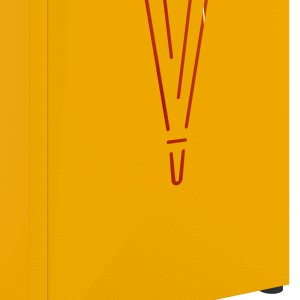 vidaXL Stojak na parasole Musztardowy Metalowy Standardowy 4