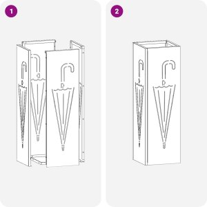 vidaXL Stojak na parasole Musztardowy Metalowy Standardowy 5