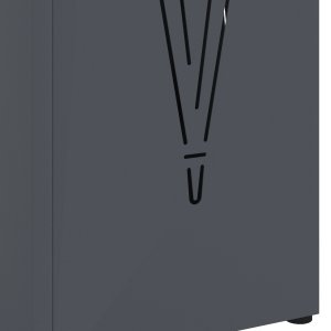 vidaXL Stojak na parasole Antracytowy Metal Standardowy 5