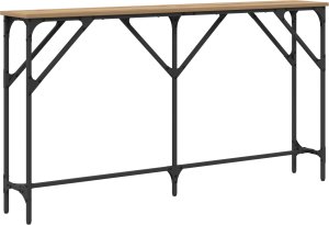 vidaXL Stolik konsolowy Dąb rzemieślniczy 140x23x75 cm Drewno inżynieryjne 2