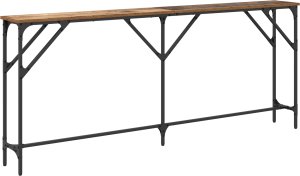 vidaXL Stół konsolowy Stare Drewno 180x23x75 cm Meble z drewna 2