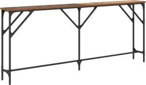 vidaXL Stół konsolowy Stare Drewno 180x23x75 cm Meble z drewna 4