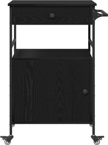 vidaXL Wózek kuchenny Czarny dąb 56x43x89,5 cm 4