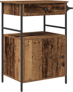 vidaXL Wózek kuchenny Stare Drewno 56x43x89.5 cm Drewno Inżynieryjne 3