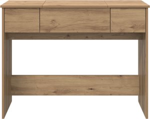 vidaXL Toaletka z lustrem Rękodzielniczy dąb 100x45x76 cm 3