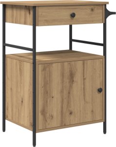 vidaXL Wózek kuchenny Dąb rzemieślniczy 56x43x89,5 cm 3