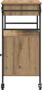 vidaXL Wózek kuchenny Dąb rzemieślniczy 56x43x89,5 cm 5